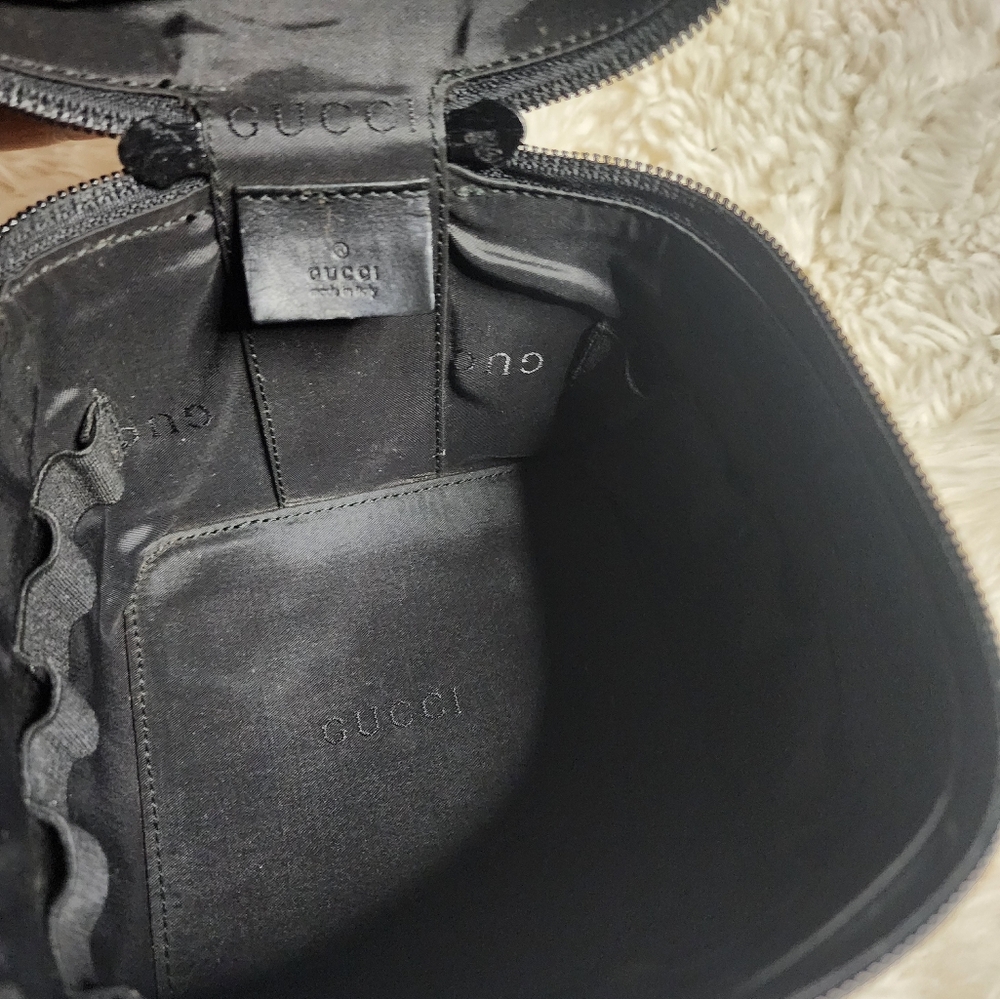 Gucci Vanity Leather And Canvas Bag - Picture 9 of 10